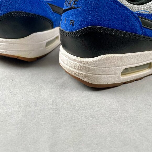 Nike Air Max 1 Essential Grey Mist/Black-Lyon Blue 537383-022 Men Size 11 EUC - Picture 7 of 8